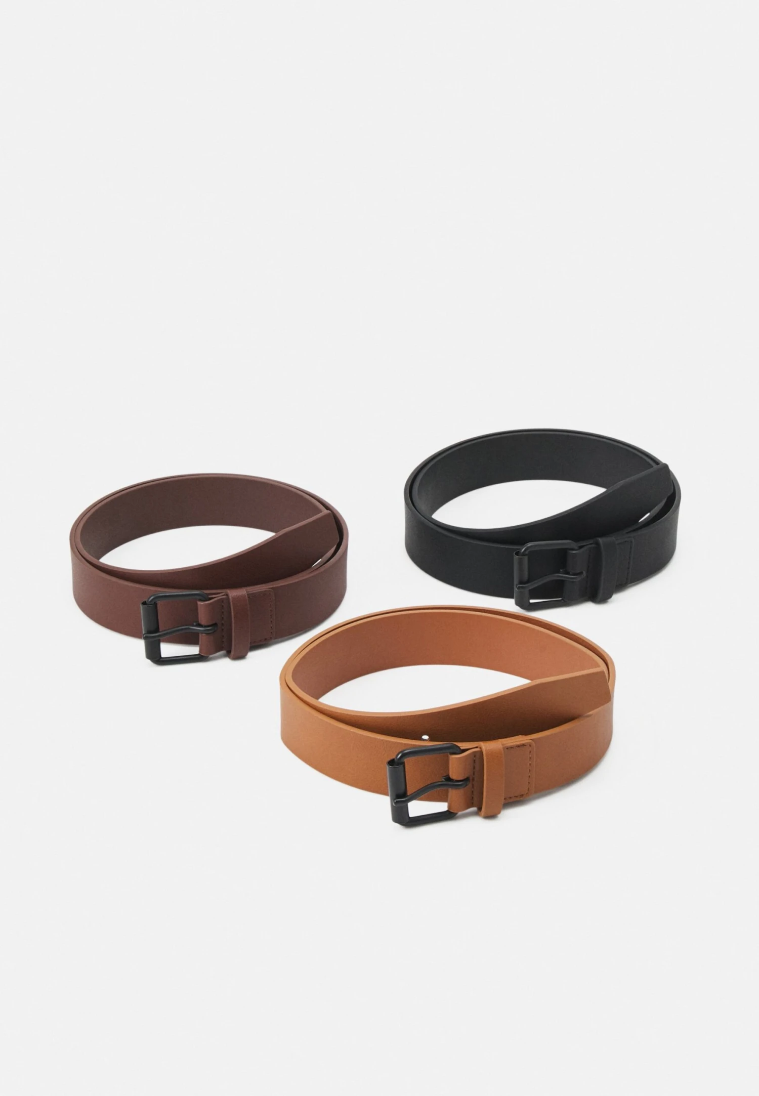 Pier One 3 Pack Unisex - Riem - Black/Brown/Cognac 3 Pier One 3 Pack Unisex - Riem - Black/Brown/Cognac