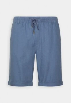 Pier One Linen Blend Drawcord Shorts- Shorts - Blue -Pier One 609305b411ae4fd897e85e7620e5b545