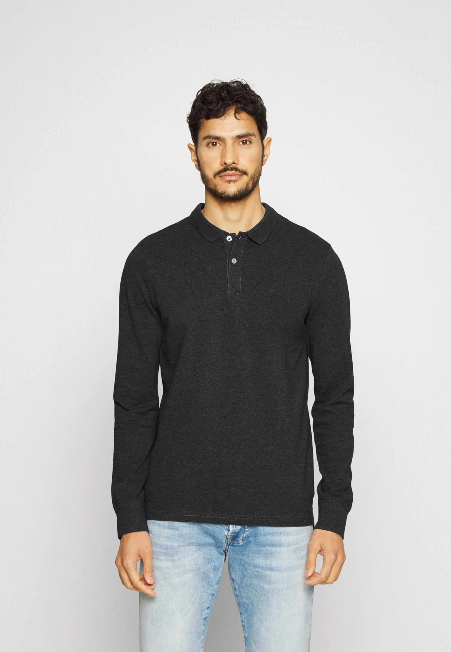 Pier One Long Sleeve 2 Pack- Poloshirt - Dark Grey/Khaki 6 Pier One Long Sleeve 2 Pack- Poloshirt - Dark Grey/Khaki - Afbeelding 4