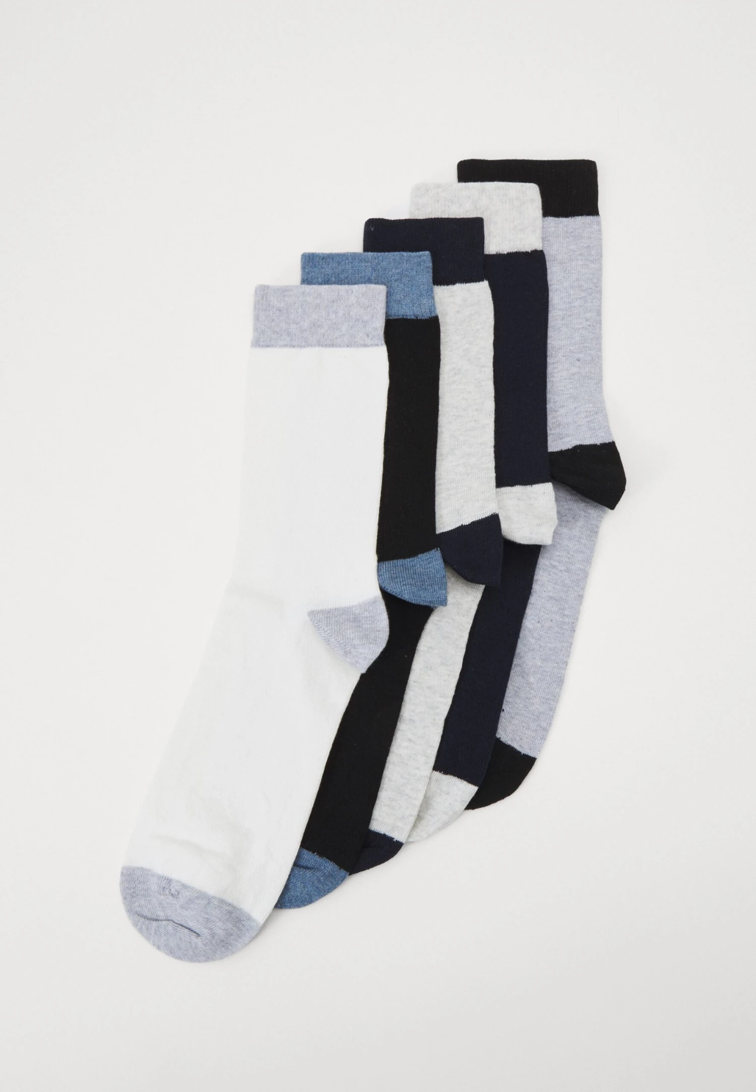 Pier One 5 Pack - Sokken - Mottled Light Grey/Dark Blue/Black 3 Pier One 5 Pack - Sokken - Mottled Light Grey/Dark Blue/Black