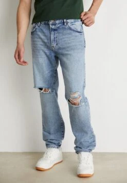 Pier One Relaxed Fit Jeans - Dark Blue Denim