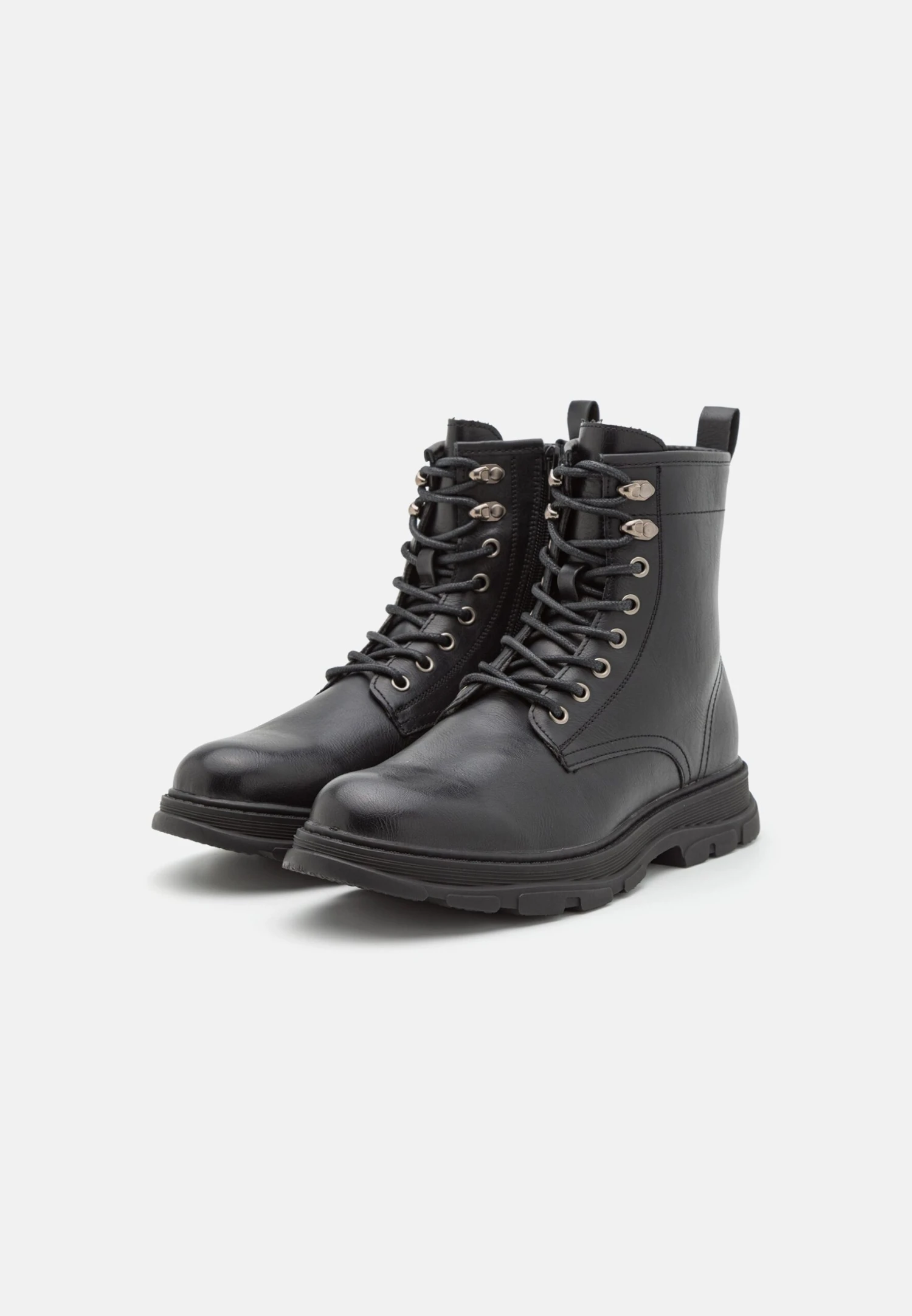 Pier One Leather - Veterboots - Black 4 Pier One Leather - Veterboots - Black - Afbeelding 2