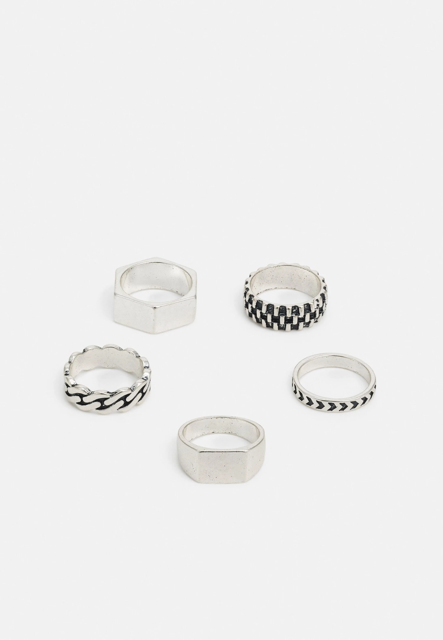 Pier One 5 Pack - Ring - Silver-Coloured 3 Pier One 5 Pack - Ring - Silver-Coloured